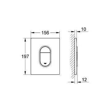 Grohe Arena Cosmopolitan 38844SH0 клавиша смыва (пластик), белая