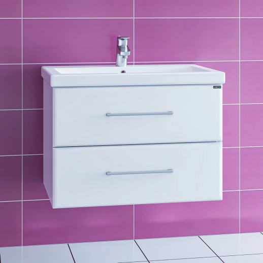 Тумба для умывальника подвесная СаНта "Омега-70" ЛЮКС 2 ящ. (под умывальник Фостер70)