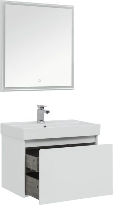 Мебель для ванной Aquanet Nova Lite 75 белый (1 ящик) напольная/подвесная (00242296)
