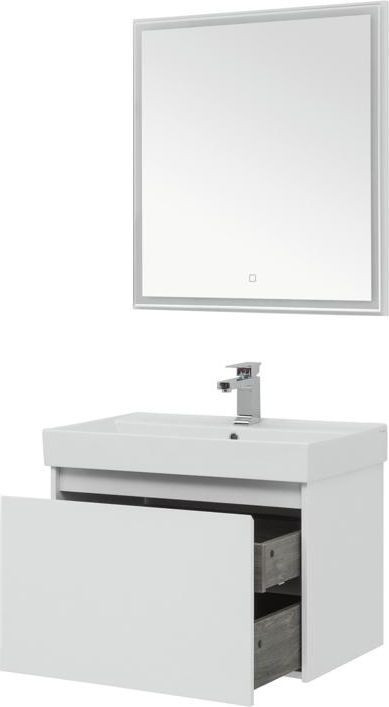 Мебель для ванной Aquanet Nova Lite 75 белый (1 ящик) напольная/подвесная (00242296)
