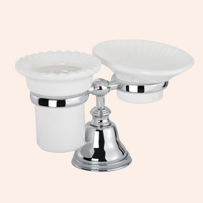 Стакан с мыльницей TW Harmony TWHA141cr хром латунь / керамика