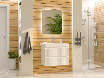 Тумба под раковину Brevita Victory 70 подвесная (белая) VIC-09070-0102Я