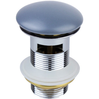 Донный клапан Bronze de Luxe 1001/1GR click-clack светло-серый для раковины