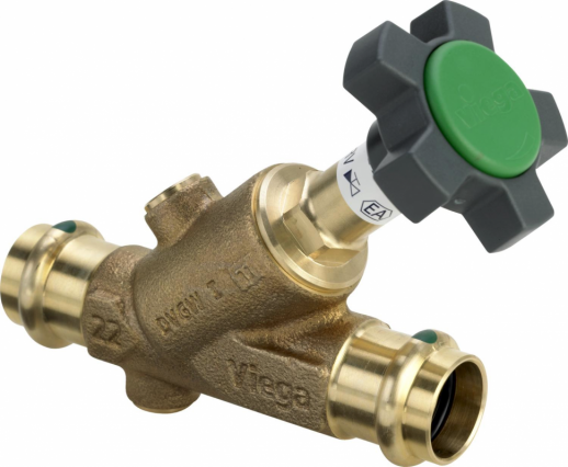 Viega Вентиль косой CRV с обратным клапаном пресс 22, DN20 бронза, EASYTOP SC-Contur, шт
