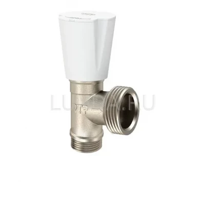 Вентиль для подключения сантехнических приборов, латунный, никелированный, РосТурПласт НР 1/2х3/4 (36004)