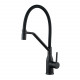 Смеситель для кухни с гибким изливом Shevanik S343H-3, черный  (S343H-3)