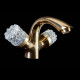 Смеситель для раковины Boheme Crystal 291-CRST золото  (291-CRST)