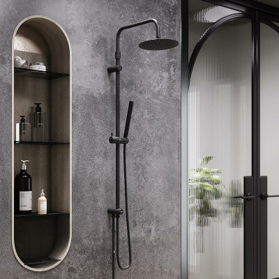 Душевая система Damixa Scandinavian Pure 936000300 черная матовая 1 режим