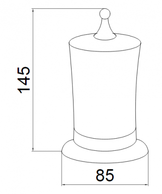 Boheme IMPERIALE 10415 косметическая банка настольная, золото