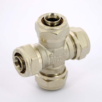 Крестовина обжим никелированная UNI-FITT 20 (676N7777)