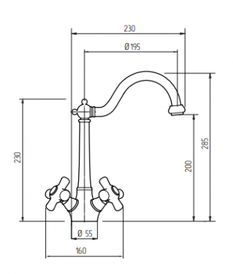 MIGLIORE Provance 18281 смеситель для кухни, золото