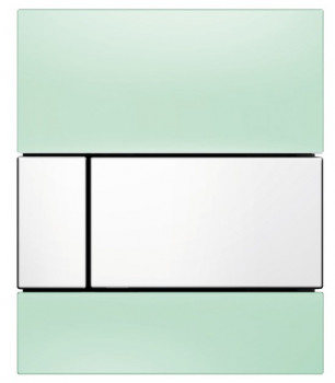 TECE TECEsquare Urinal. Панель смыва для писсуара, стеклянная. Стекло зеленое, клавиша белая. 9242803