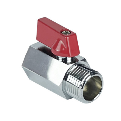 Кран шаровой Valfex MINI ВР3/8хНР3/8 никелированный (VF.331.NB.038)