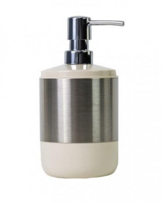 Дозатор для жидкого мыла Primanova бежевый, LIMA XL, 9.5х9.5х18.5 см пластик M-SA06-09
