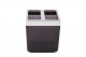 Стакан для зубной пасты и щётки Primanova прозрачно-черный, TOSKANA, 8.5х8.5х9.5 см пластик M-SA03-25  (M-SA03-25)