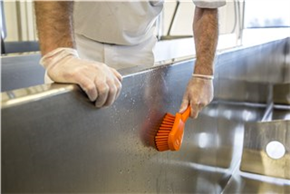 Щётка для мытья с короткой ручкой, 270 мм, жёсткий ворс (аналог 4189х)