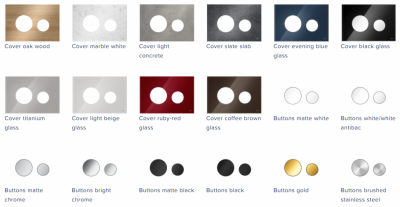 TECEloop Клавиши для панели смыва унитаза, цвет черный матовый (9240619)