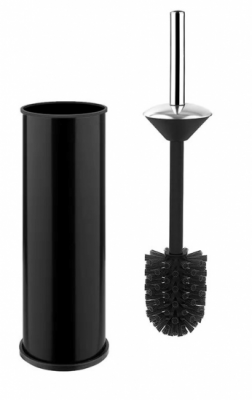 Набор для туалета Primanova ELIT D-20854 (2 предмета: урна, ёрш), метал. матовый черный