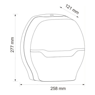Диспенсер для туалетной бумаги в рулонах "MERIDA HARMONY MAXI" ABS-пластик