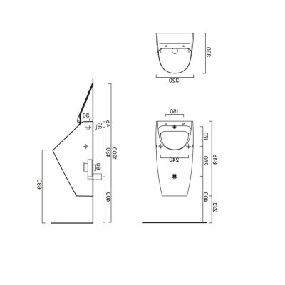Писсуар Catalano Comfort 0932641001: скрытый подвод воды, белый, Италия - купить в Москве