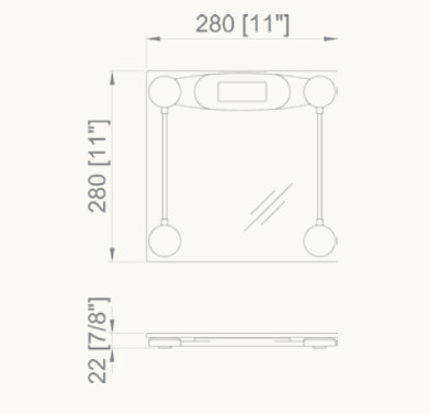 Стеклянные весы NOFER Hotel 18010