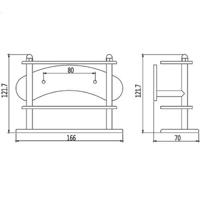 Держатель для зубных щеток Haiba HB102 (металл) хром