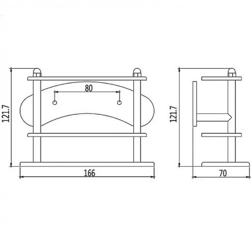 Держатель для зубных щеток Haiba HB102 (металл) хром