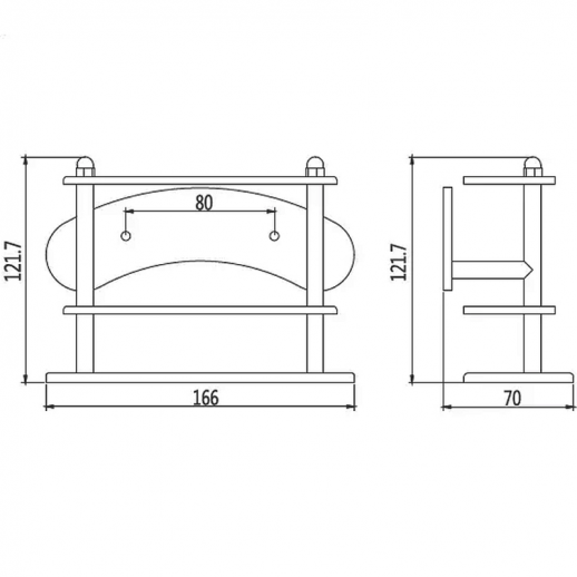 Держатель для зубных щеток Haiba HB102 (металл) хром