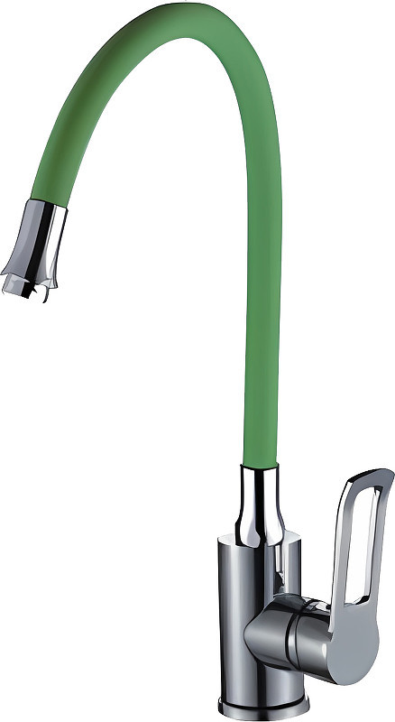 Излив смесителя Haiba HB7179-12 гибкий (латунь силикон) зеленый