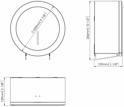 Диспенсер для туалетной бумаги Mediclinics PR2783B, матовый черный