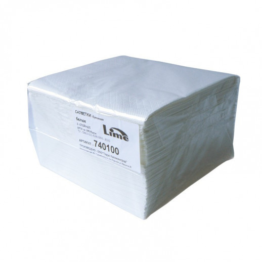 Lime салфетки 2 сл 33х33 см 125 шт сервировочные