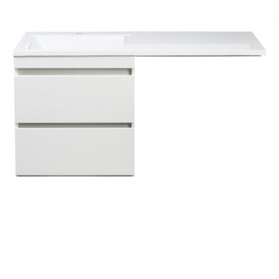 Тумба Style Line Даллас 120 L с раковиной над стиральной машиной, подвесная белая