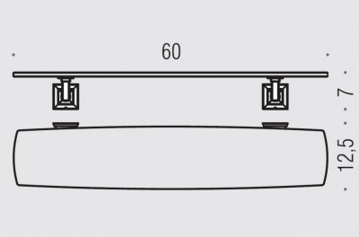 COLOMBO Portofino B3216.bronze полка стеклянная