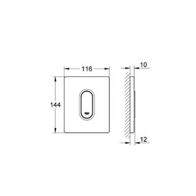Grohe Arena Cosmopolitan 38857P00 клавиша смыва для писсуара (пластик), матовый хром