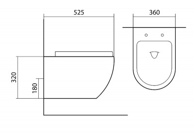 Унитаз подвесной с сиденьем Микролифт AQUATEK Европа AQ1901-MB  (Черный матовый)