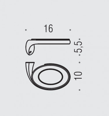 COLOMBO Link В2401 SX.000 мыльница настенная (крепление слева)