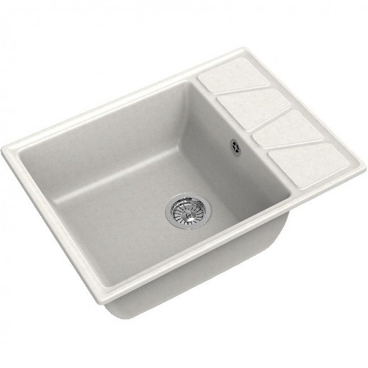 Мойка для кухни GranFest Vertex GF-V-680L белая прямоугольная искусственный мрамор