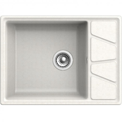 Мойка для кухни GranFest Vertex GF-V-680L белая прямоугольная искусственный мрамор