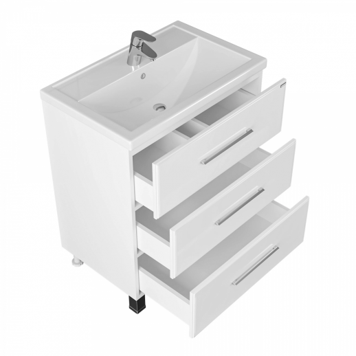 Тумба для умывальника напольная СаНта "Омега-70" 3 ящ. (под умывальник Фостер70)