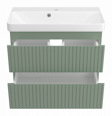 Тумба под раковину Brevita Victory 70 подвесная (зеленая) VIC-09070-0802Я