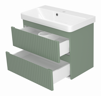 Тумба под раковину Brevita Victory 70 подвесная (зеленая) VIC-09070-0802Я