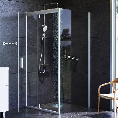 Душевой уголок AM.PM Gem 90х90 W90G-404-090MT профиль Серебро стекло прозрачное квадратный