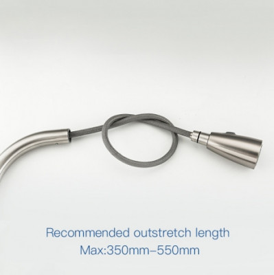 Смеситель Frap для кухни с выдвижной лейкой однорычажный сатин (F60899-1)