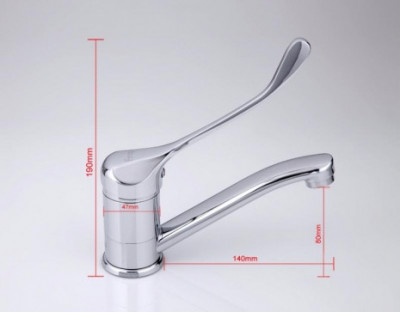 Локтевой Смеситель Frap для кухни однорычажный поворотный хром (F4554-2)