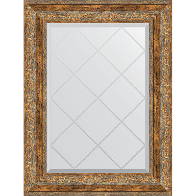 Зеркало настенное Evoform ExclusiveG 72х55 BY 4015 с гравировкой в багетной раме Виньетка античная бронза 85 мм