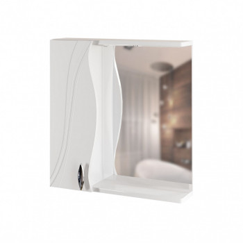 Зеркальный шкаф в ванну навесной с подсветкой MIXLINE Лима-65 левый (533268)