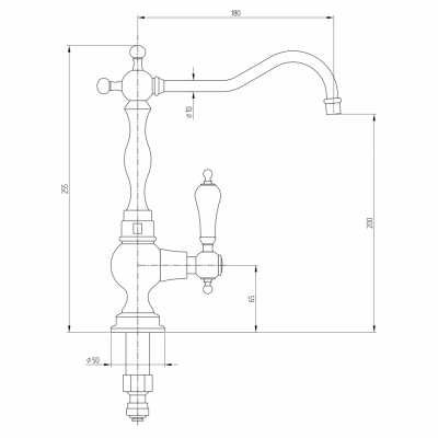 MIGLIORE BARON 18307 кран для питьевой воды, хром