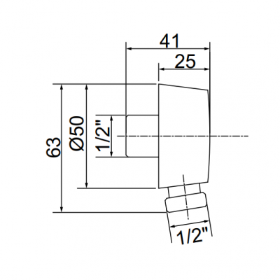 MIGLIORE Ricambi 20168 штуцер 1/2” , медь