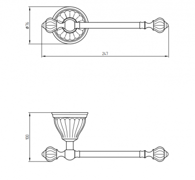 MIGLIORE Olivia 17420 бумагодержатель открытый, бронза