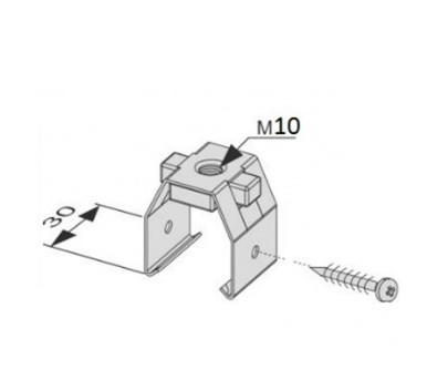 TECE Установочный элемент с резьбой М10 TECE 9040001